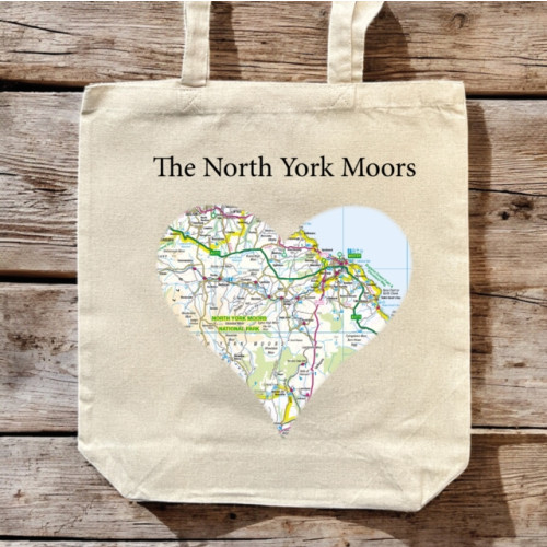 The Sugar Shed OS Map Premium Canvas Tote Bag - North York Moors National Park