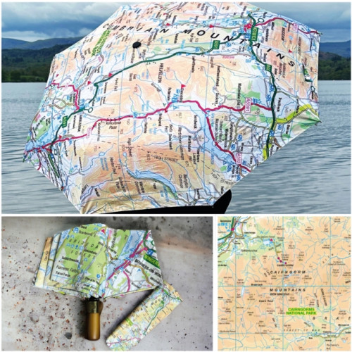 The Sugar Shed OS Map Premium Umbrella - Cairngorms National Park