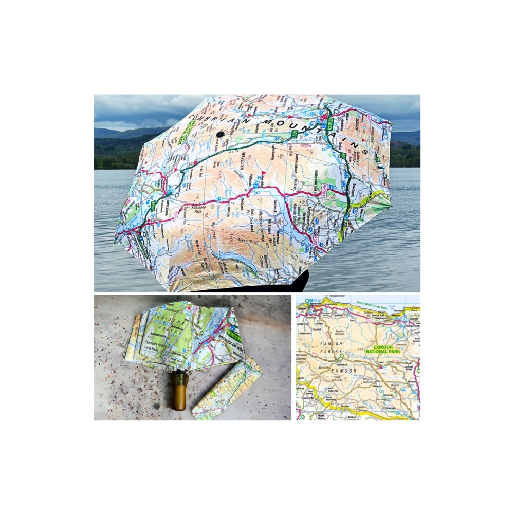 Produktbild för OS Map Premium Umbrella - Exmoor National Park