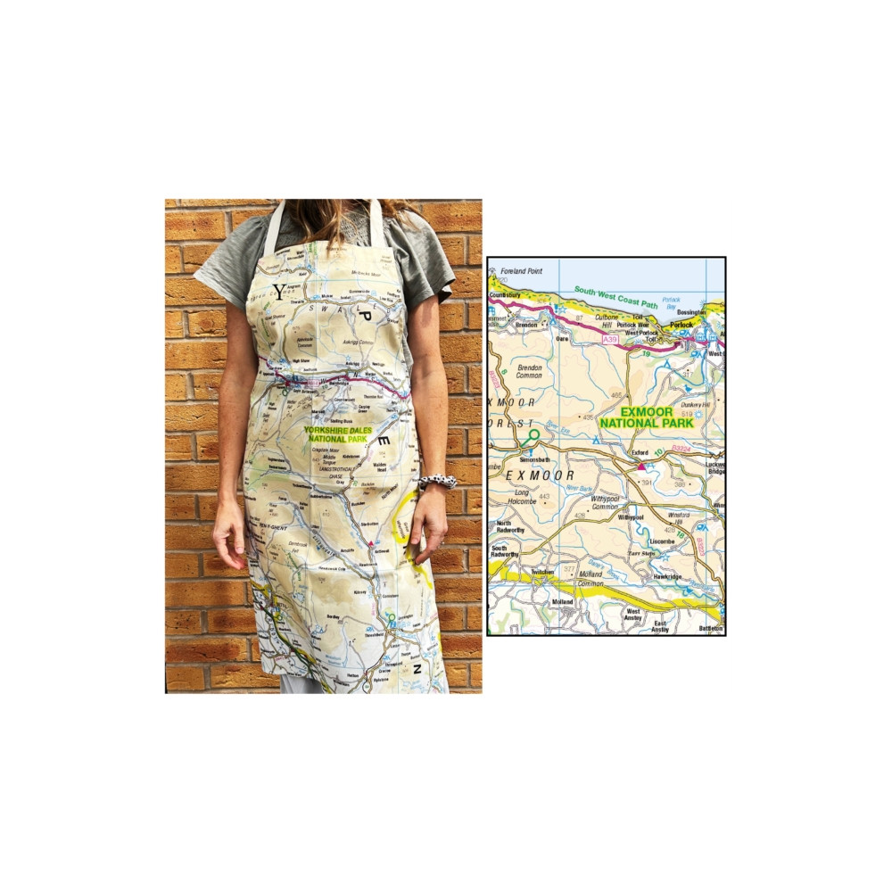 Produktbild för OS Map Adult Apron - Exmoor National Park