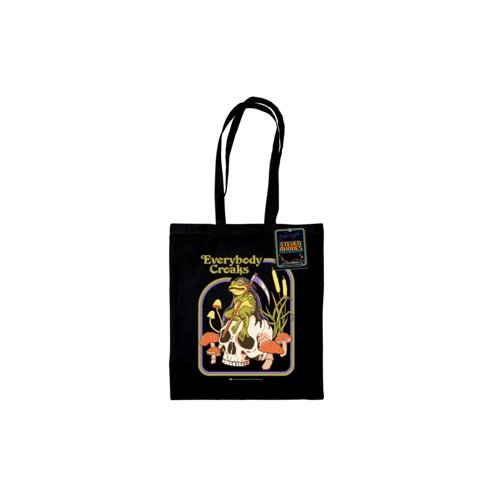 Produktbild för Steven Rhodes (Everybody Croaks) Black Tote Bag