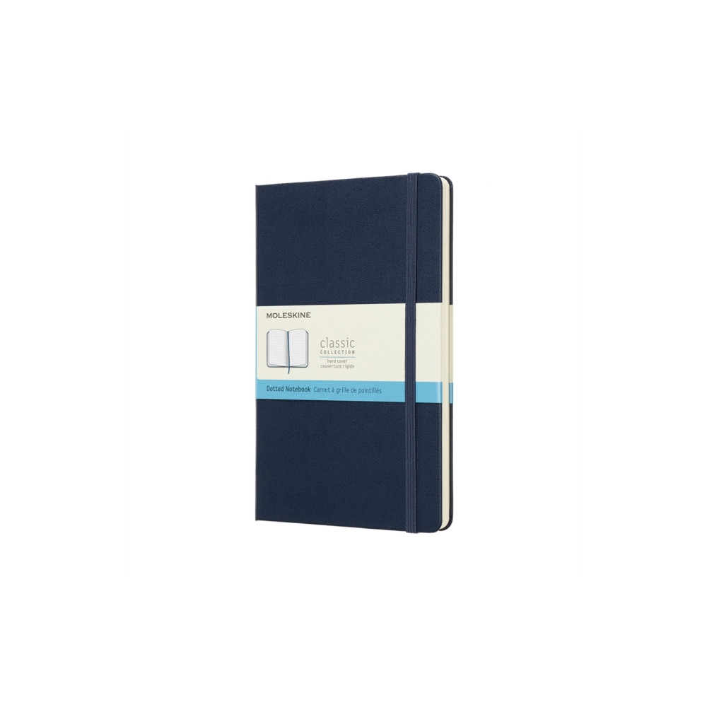 Produktbild för Moleskine Sapphire Blue Notebook Large Dotted Hard (häftad, eng)