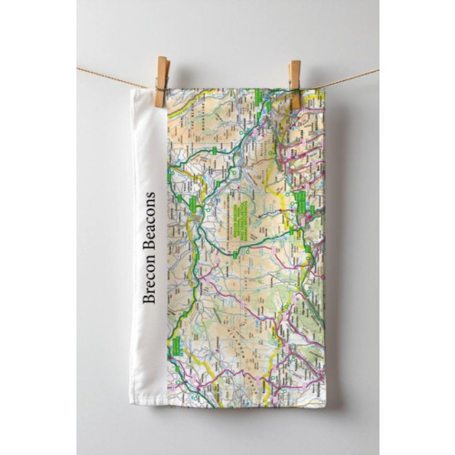 The Sugar Shed OS Map Tea-towel - Brecon Beacons National Park
