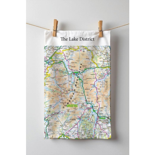 The Sugar Shed OS Map Tea-towel - Lake District National Park