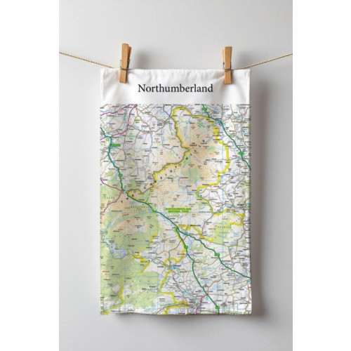 The Sugar Shed OS Map Tea-towel - Northumberland National Park