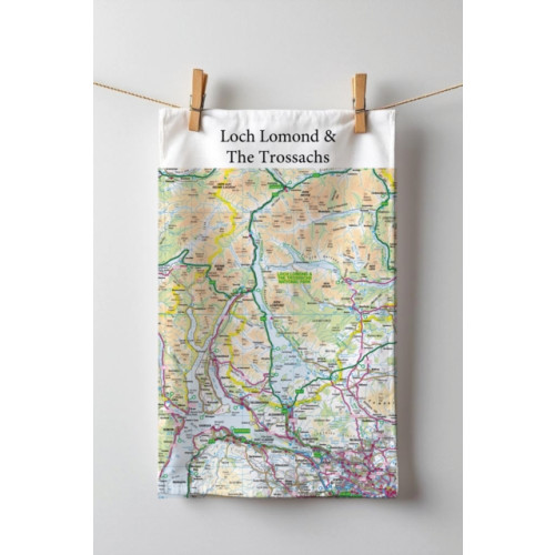 OS Map Tea-towel - Loch Lomond and The Trossachs National Park, The Sugar Shed English Book