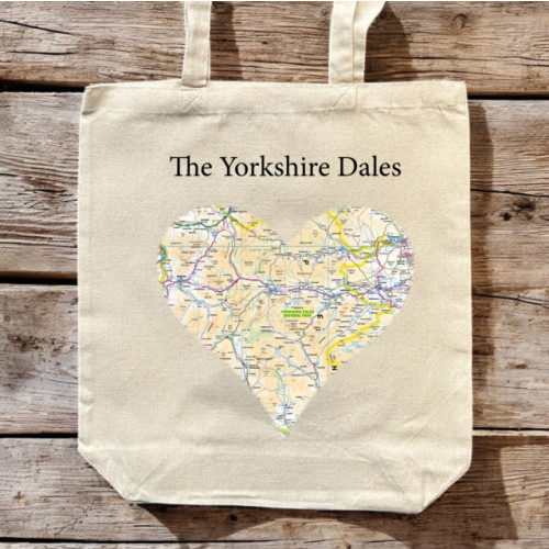 The Sugar Shed OS Map Premium Canvas Tote Bag - Yorkshire Dales National Park