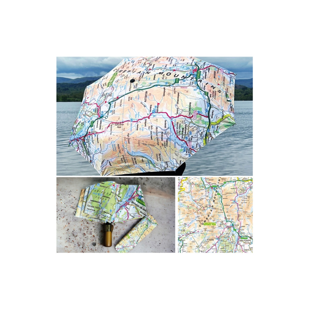 Produktbild för OS Map Premium Umbrella - Lake District National Park