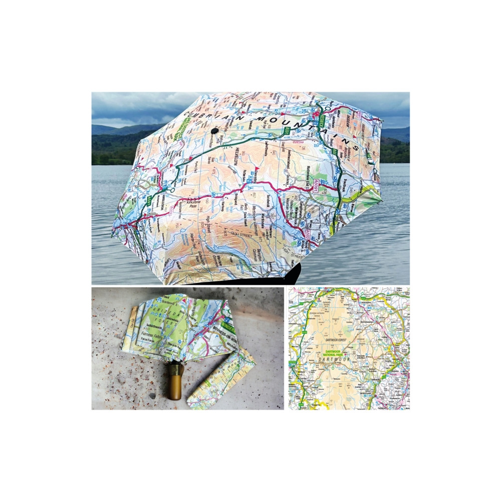 Produktbild för OS Map Premium Umbrella - Dartmoor National Park