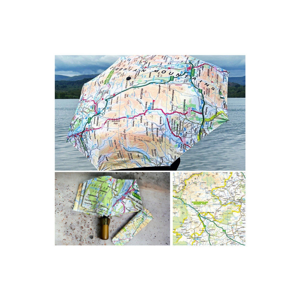 Produktbild för OS Map Premium Umbrella - Northumberland National Park