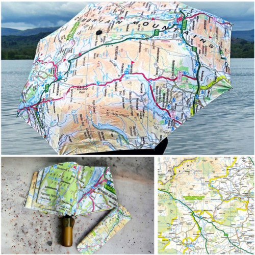 The Sugar Shed OS Map Premium Umbrella - Northumberland National Park