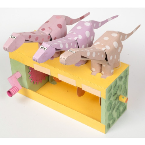 GO ON MAKE ME Diplodocus Dance -Rob Ives Paper Animation Kit