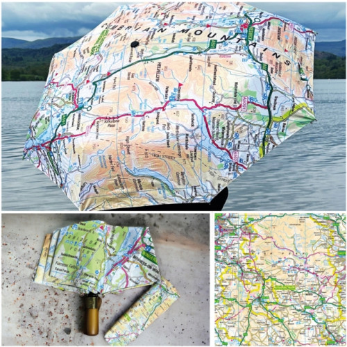 The Sugar Shed OS Map Premium Umbrella - Peak District National Park