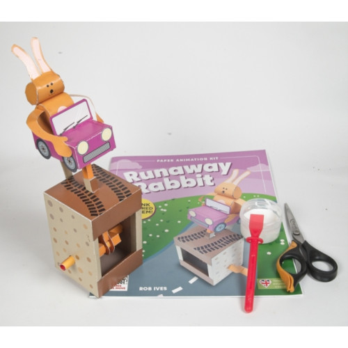 GO ON MAKE ME Runaway Rabbit -Rob Ives Paper Animation Kit