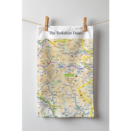 The Sugar Shed OS Map Tea-towel - Yorkshire Dales National Park