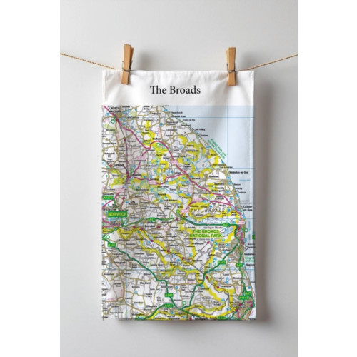 The Sugar Shed OS Map Tea-towel - The Broads