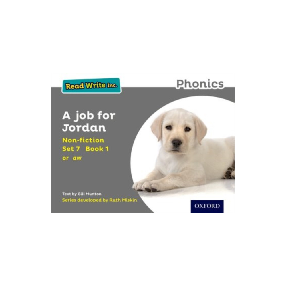 Produktbild för Read Write Inc. Phonics: A Job for Jordan (Grey Set 7 Non-fiction 1) (häftad, eng)