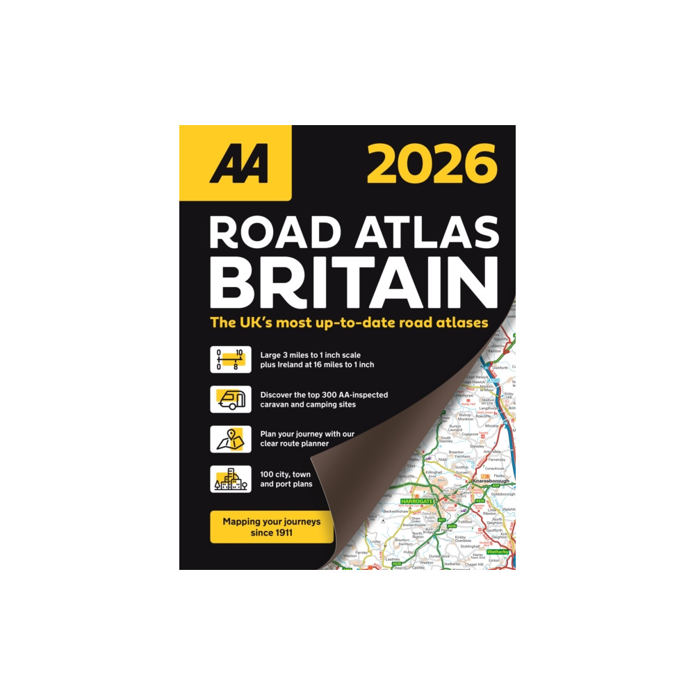 Produktbild för AA Road Atlas Britain 2026 (bok, spiral, eng)