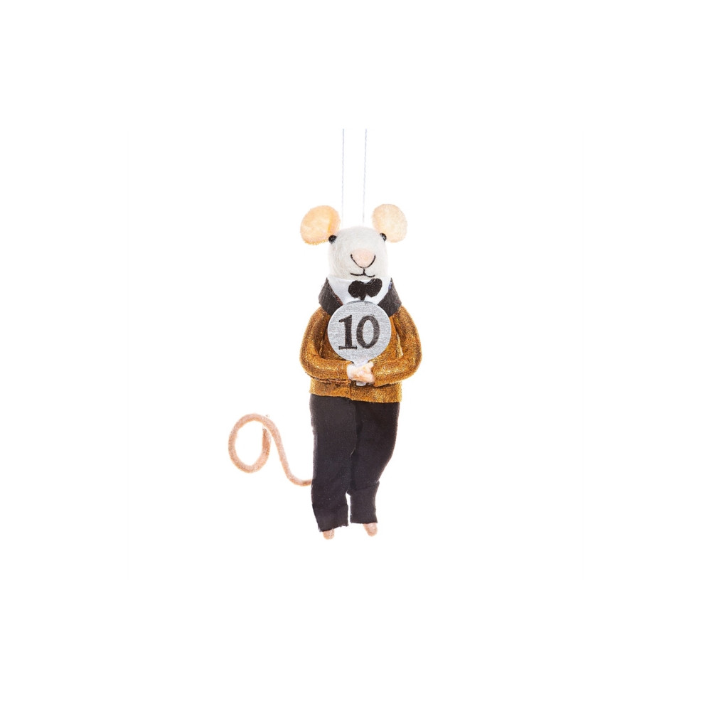 Produktbild för Dancing Judge Mouse Felt Hanging Decoration
