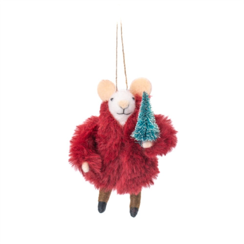 SASS & BELLE Mouse in Fur Coat with Tree