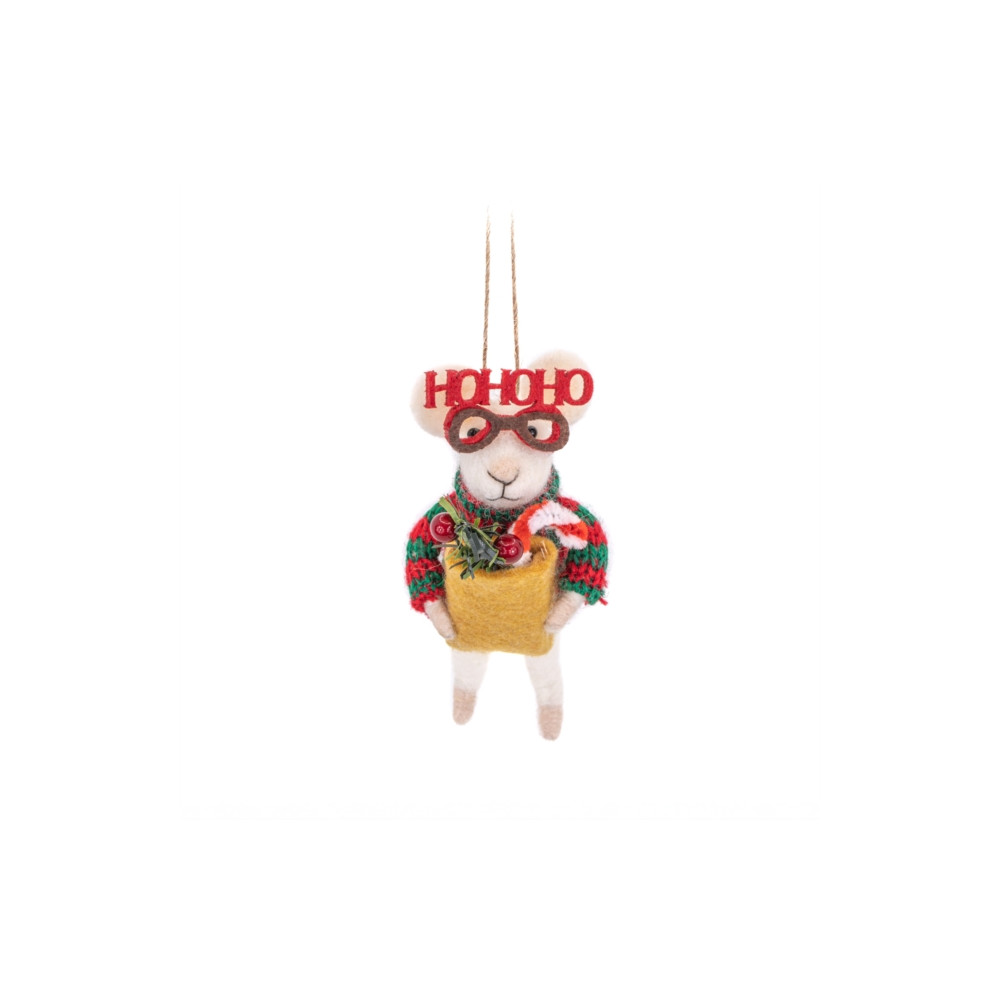 Produktbild för Tree Decorating Mouse Felt Decoration
