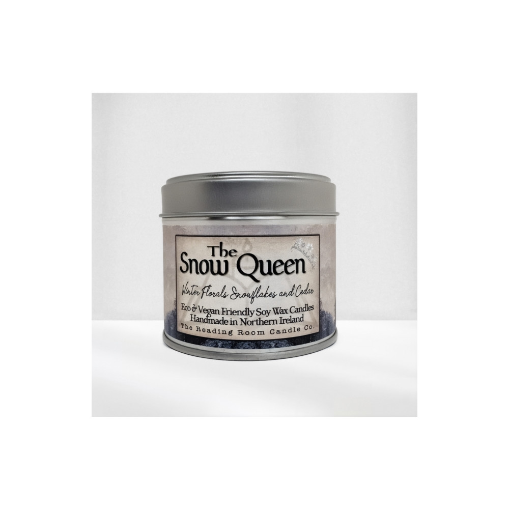 Produktbild för Snow Queen- Scented Soy Candle- Winter Florals, Snowflakes and Cedar