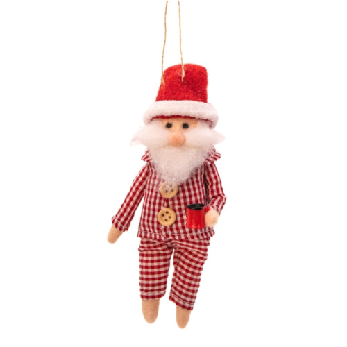 SASS & BELLE Santa in Pyjamas Felt Decoration