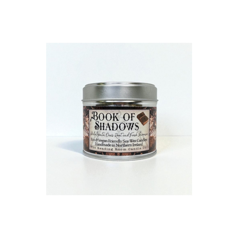 Produktbild för Book of Shadows- Scented Soy Candle - Palo Santo, Orris Root and Fresh Incense