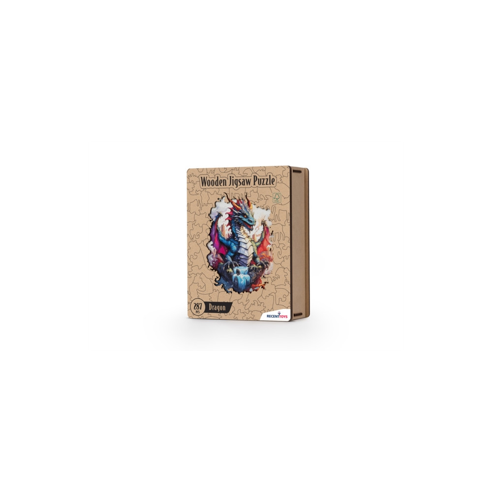 Produktbild för Wooden Puzzle - Dragon