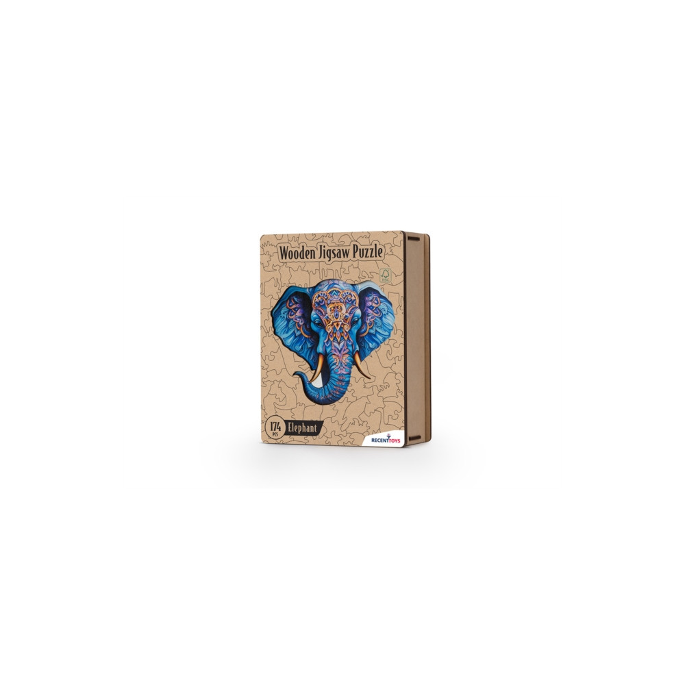 Produktbild för Wooden Puzzle - Elephant