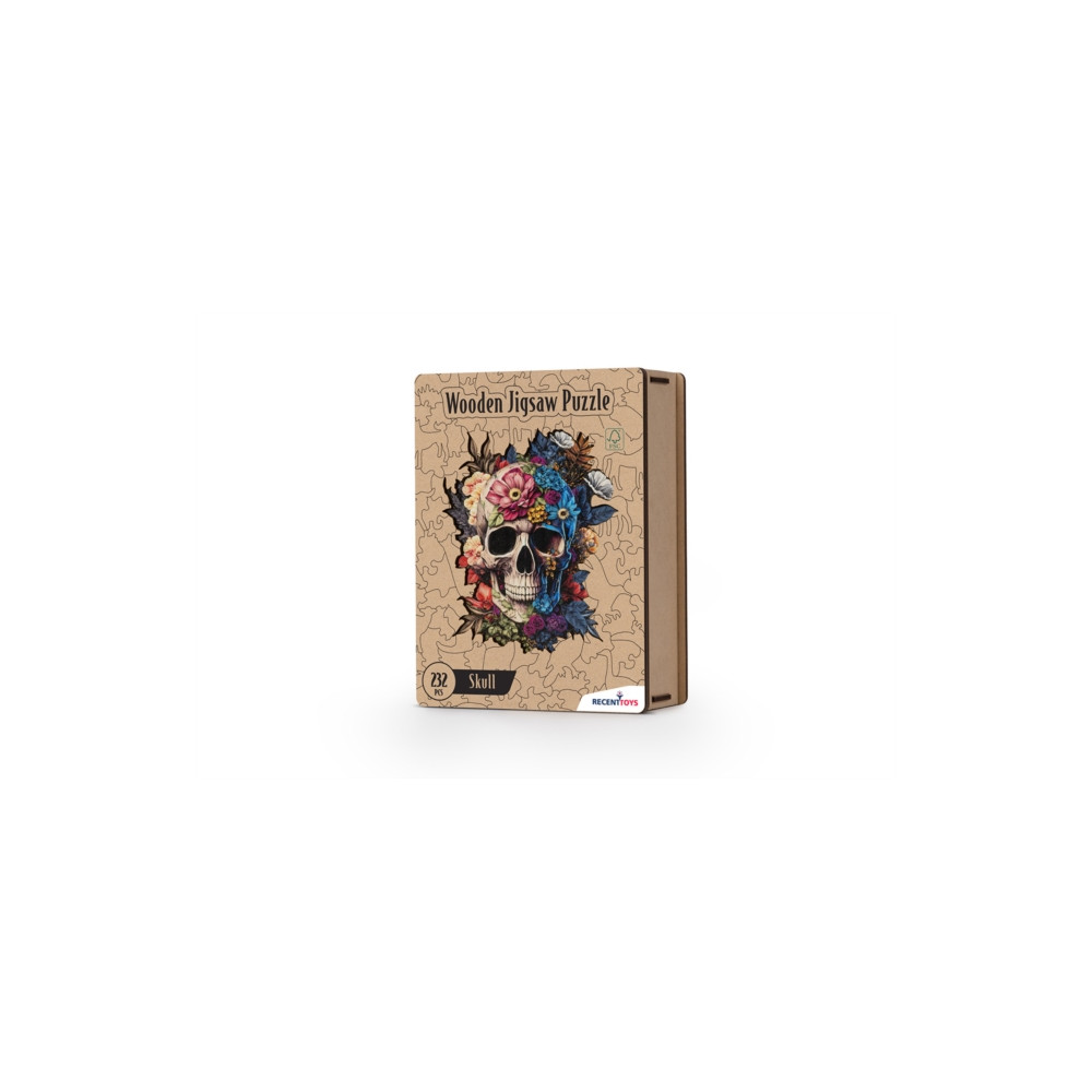 Produktbild för Wooden Puzzle - Skull