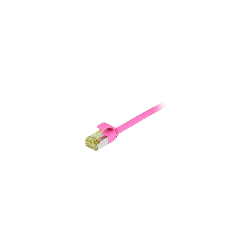 Produktbild för Patchkabel RJ45 CAT6A 500Mhz 015m magenta SFTP slimline rund...