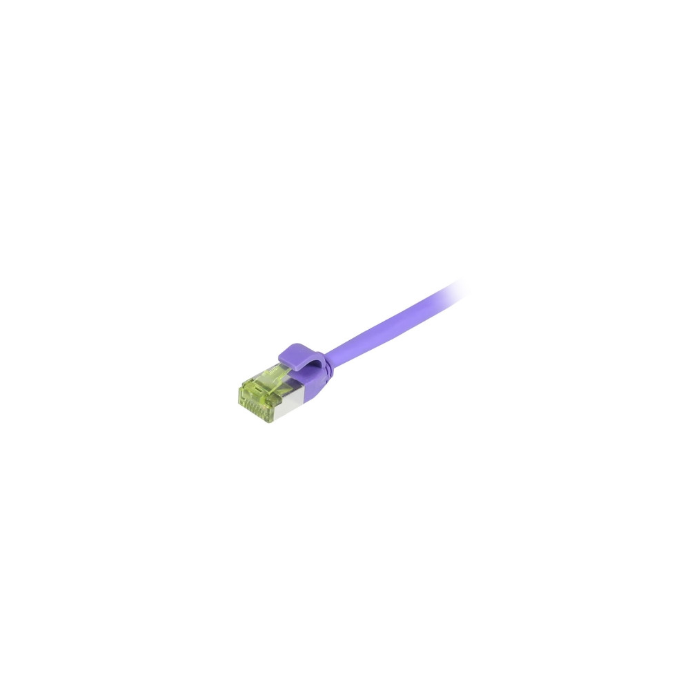 Produktbild för Patchkabel RJ45 CAT6A 500Mhz 015m lila SFTP slimline rund d4...
