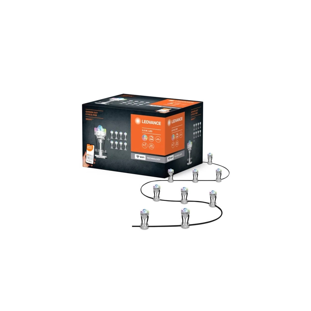 Produktbild för LEDVANCE SMART+ GARDEN DOT MULTICOLOR 9 Dot 4058075478534 LE...