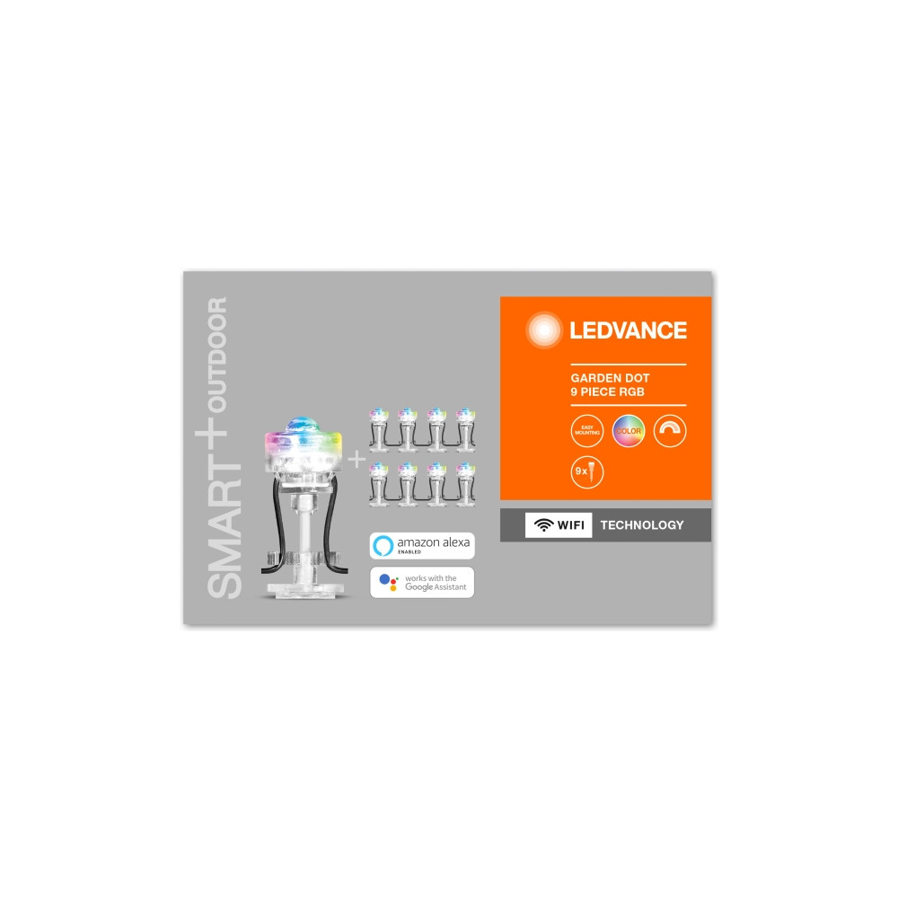 Produktbild för LEDVANCE SMART+ GARDEN DOT MULTICOLOR 9 Dot 4058075478534 LE...