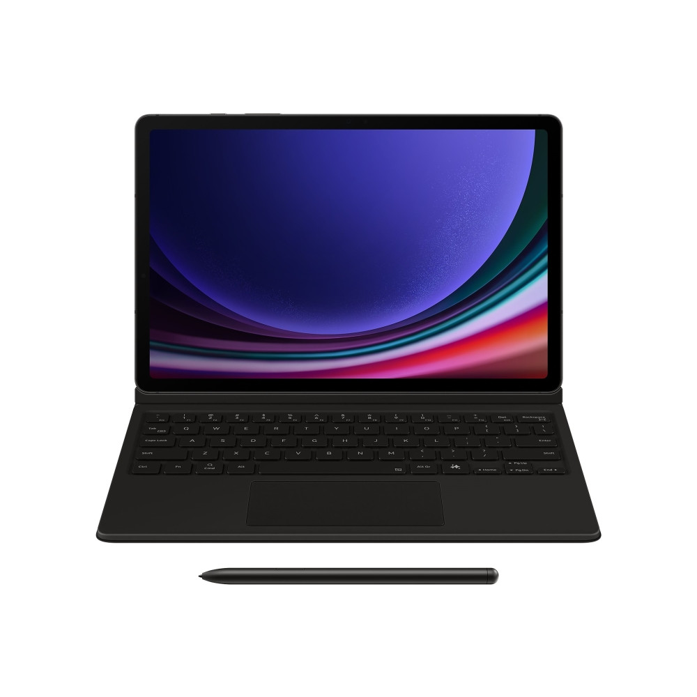Produktbild för Samsung EF-DX725 - tangentbord och foliefodral (bokomslag) - AI-bok - med pekplatta - svart Inmatningsenhet