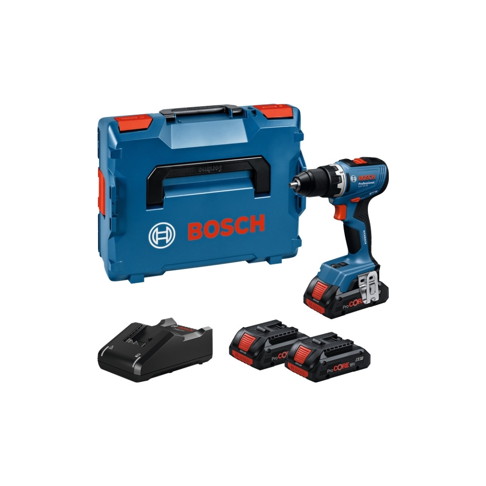 Produktbild för Bosch GSR 18V-65 Professional, Borr med pistolgrepp, nyckel,...