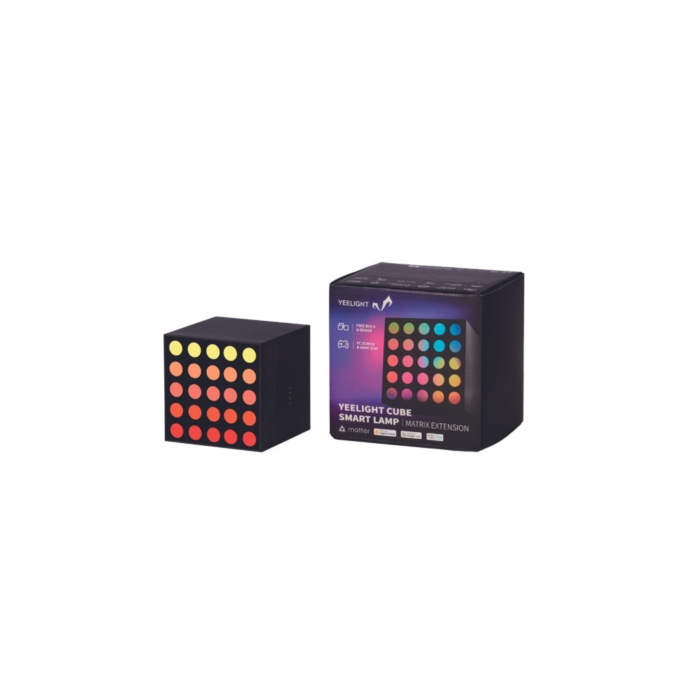 Produktbild för Yeelight Matrix - smart lamp - LED x 25 - 2.5 W - RGB-lampa - kub
