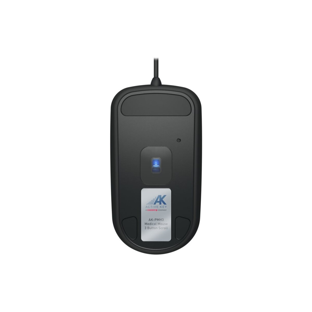 Produktbild för Contour Active Key Medical QuickClean AK-PMH3 - Standard Sized - mus - medicinsk, hygienisk design - USB - svart
