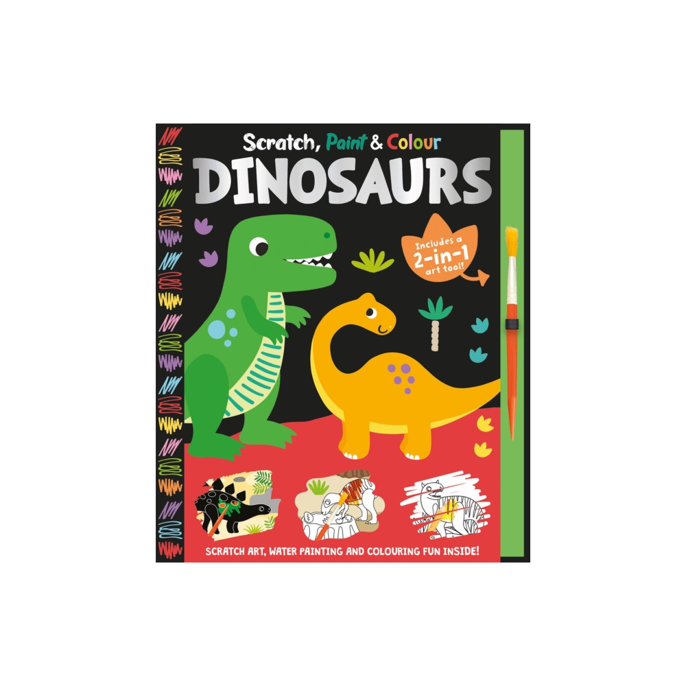 Produktbild för Scratch, Paint & Colour Dinosaurs (inbunden, eng)