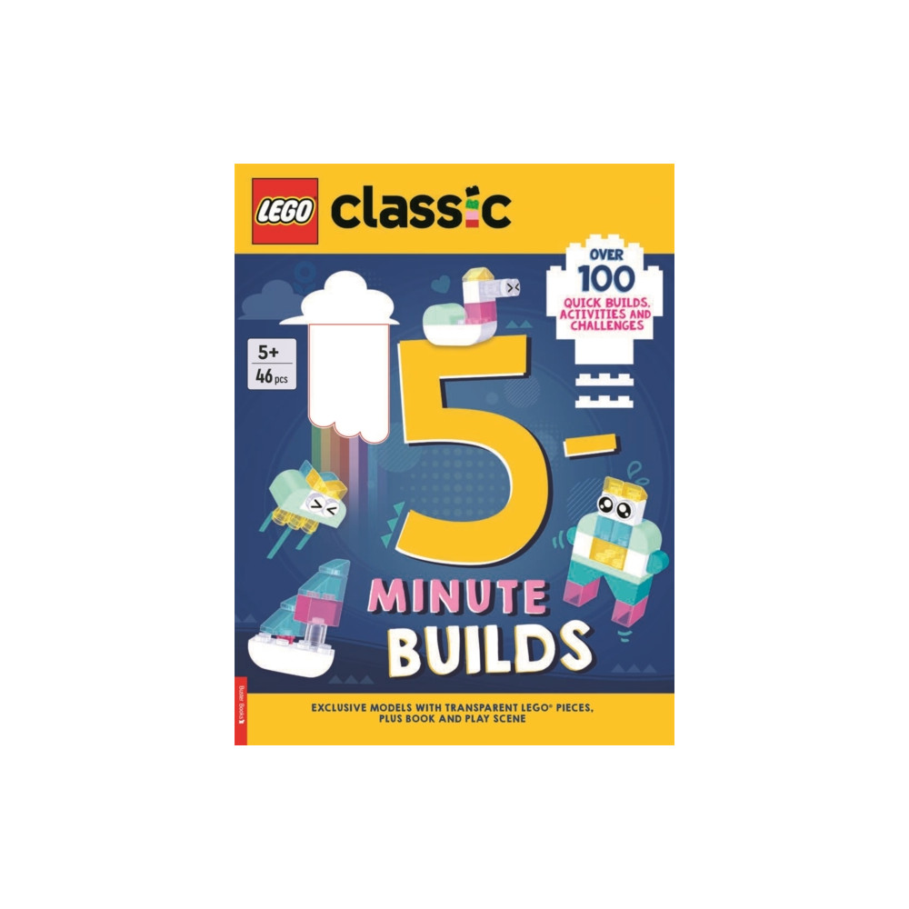 Produktbild för LEGO® Classic: 5-Minute Builds (with clear LEGO pieces, fold-out play scene and over 100 activities and challenges) (inbunden, eng)