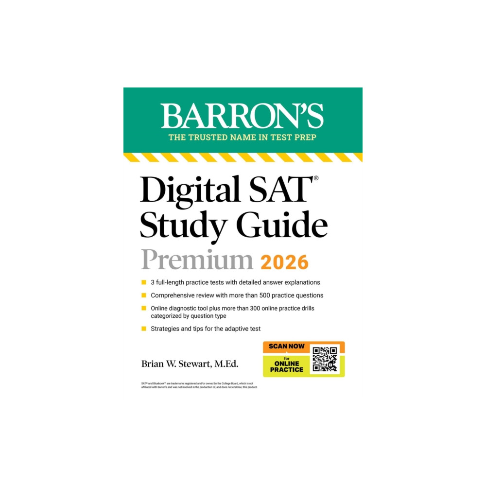 Produktbild för Digital SAT Study Guide Premium, 2026: 3 Practice Tests + Comprehensive Review + Online Practice (häftad, eng)