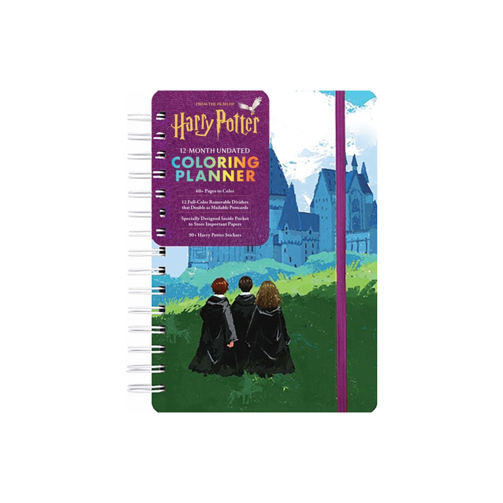 Produktbild för Harry Potter 12-Month Undated Coloring Planner (bok, spiral, eng)