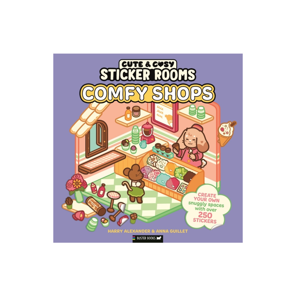Produktbild för Sticker Rooms: Comfy Shops (häftad, eng)
