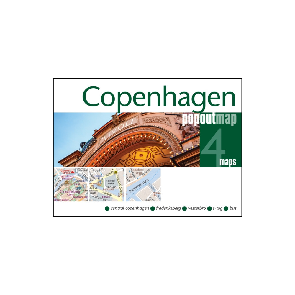Produktbild för Copenhagen PopOut Map - pocket size, pop up map of Copenhagen city centre