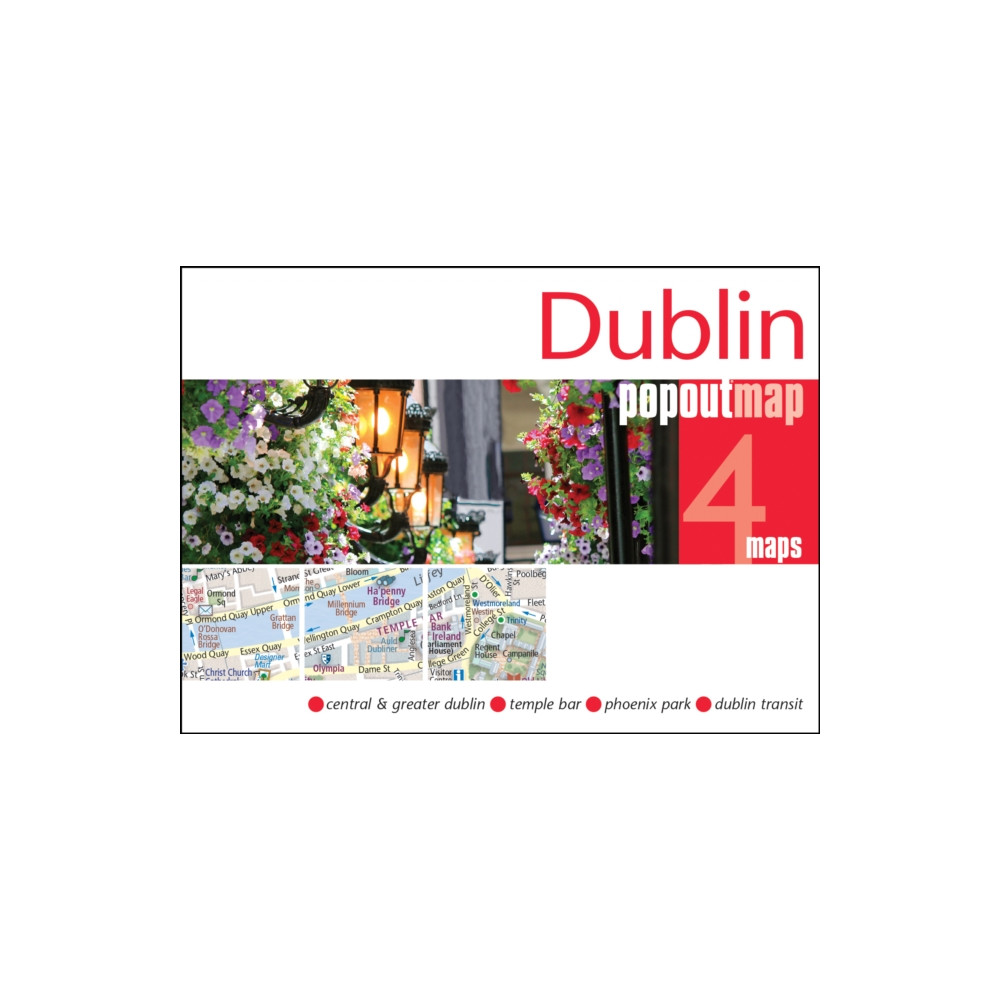 Produktbild för Dublin PopOut Map - pocket size, pop up map of Dublin city centre