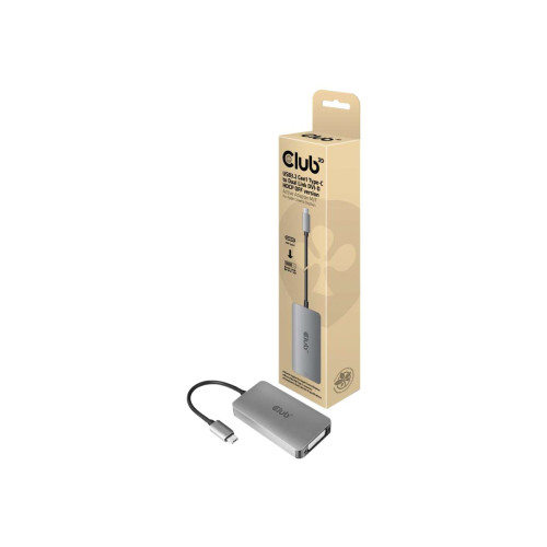 Club 3D - USB/DVI-kabel - 24 pin USB-C till DVI-D - 24.5 cm - Adaptrar & Hubbar