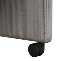 Produktbild för Matstolar med hjul 2 pcs Ljusgrå 57 x 66 x 94 cm Mockatyg