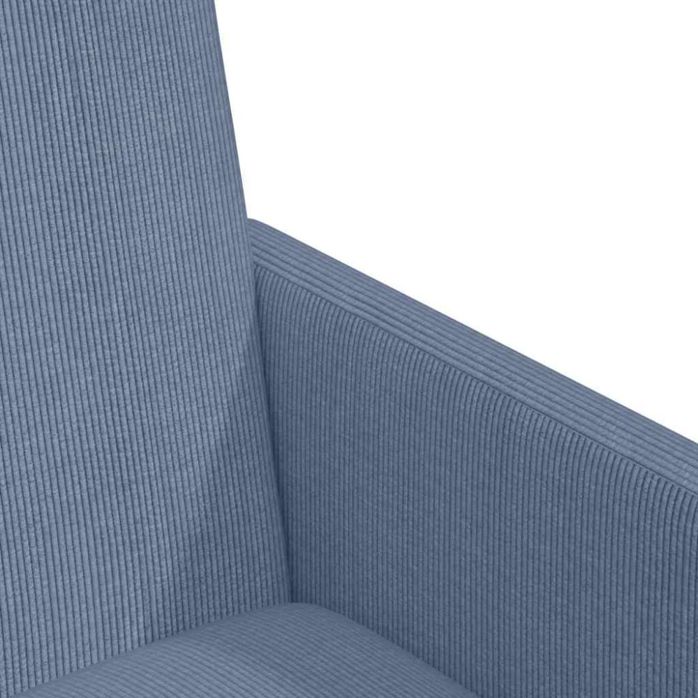 Produktbild för Matstolar med hjul med hjul 2 pcs Blå 57 x 66 x 94 cm Mockatyg