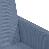 Produktbild för Matstolar med hjul med hjul 2 pcs Blå 57 x 66 x 94 cm Mockatyg